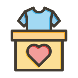 Clothes donation icon