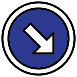 Down right arrow icon