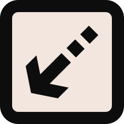 Down left arrow icon