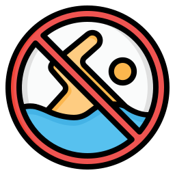 No swimming icon