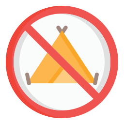 No tents icon