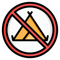 No tents icon