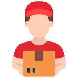 Delivery man icon