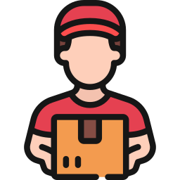 Delivery man icon