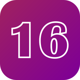 Number 16 icon