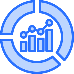 gráfico de rosca Ícone