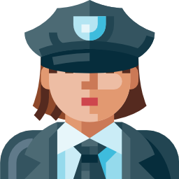 femme policier Icône