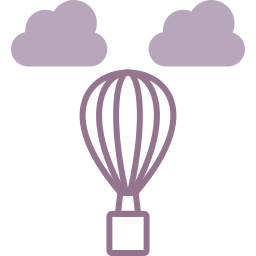 Hot air balloon icon