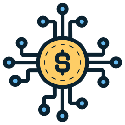 Digital dollar icon