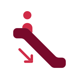 Escalator down icon