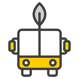 Electric bus icon