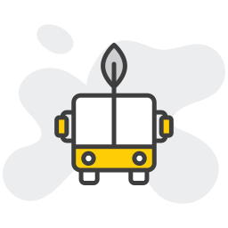 Electric bus icon