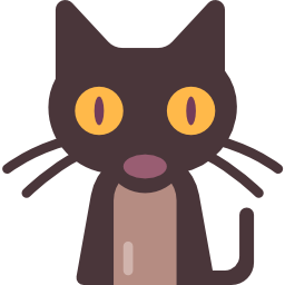 schwarze katze icon