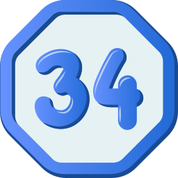 Thirty four icon