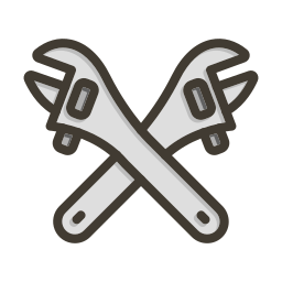 Cross wrench icon