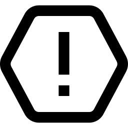 exclamação hexagonal Ícone