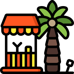 Beach hut icon