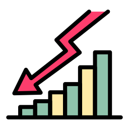 diagramm nach unten icon