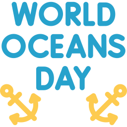 World oceans day icon