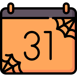 calendário de halloween Ícone