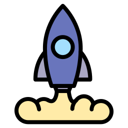 Space rocket icon