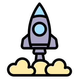 Space rocket icon