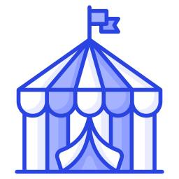 Circus tent icon