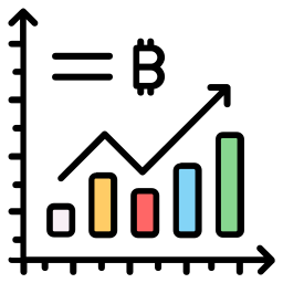 Bitcoin statistics icon