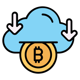 Cloud mining icon