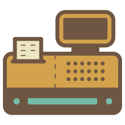 Cashier machine icon