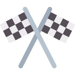 Crossed checkered flags icon