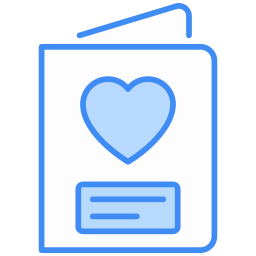 Wedding card icon