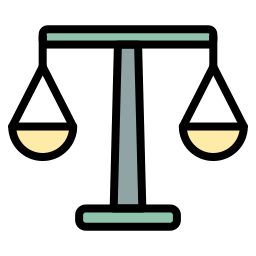 Justice scale icon