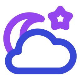 Cloudy night icon