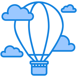 Hot air balloon icon