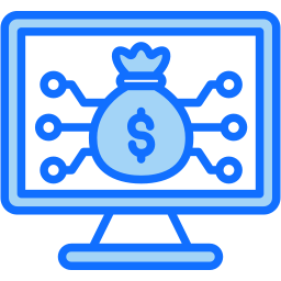Économie numérique Icône