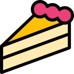 part de gâteau Icône