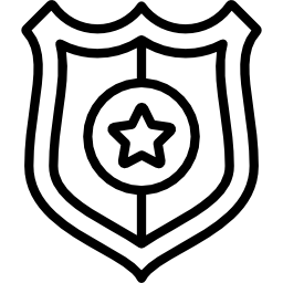 distintivo della polizia icona