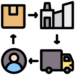 Supply chain icon