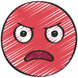 Angry face icon