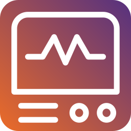 monitor ecg icona