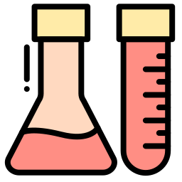 tube à essai Icône