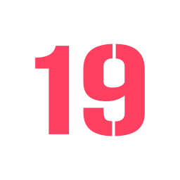 numéro 19 Icône