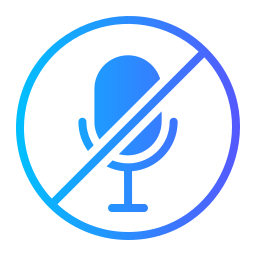 No microphone icon