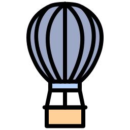 Hot air balloon icon