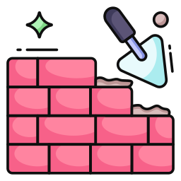 Wall construction icon