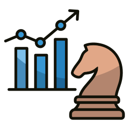 strategia d'affari icona