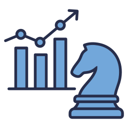 strategia d'affari icona