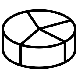 diagramme circulaire 3d Icône