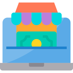 Shopping online icon